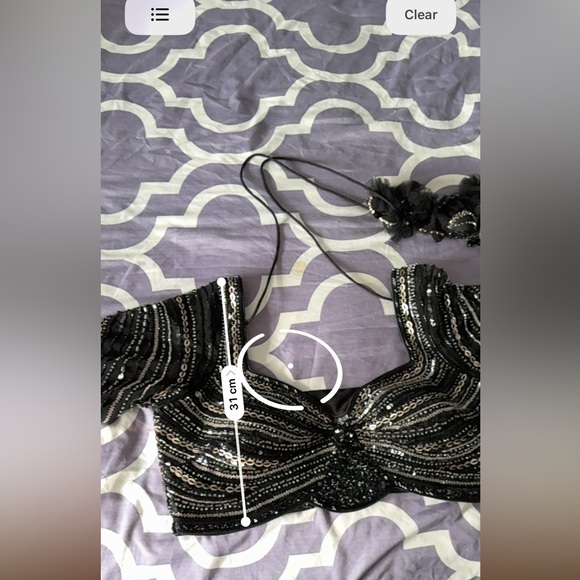 Designer Black lehenga for sale 450$ - Picture 4 of 5